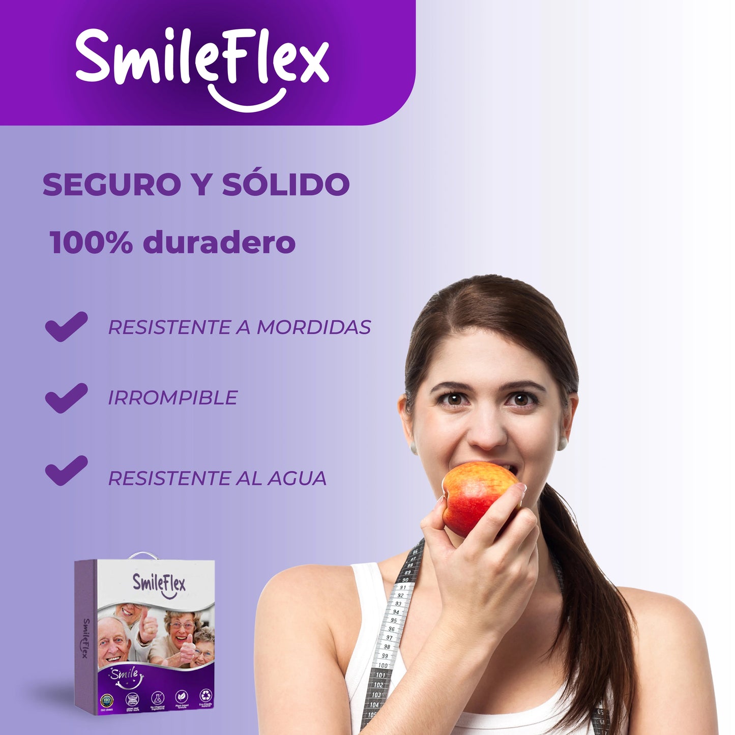 SmileFlex™ - Dentadura Auto Ajustable Universal